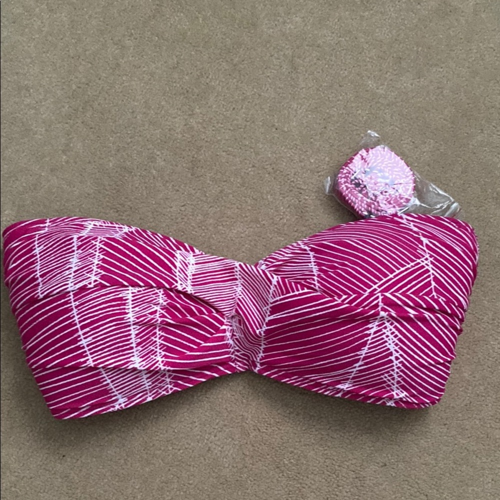 Pink Bandeau Women's Bikini Top